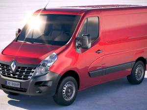 Renault Master Van 2018 Curto Baixo Modelo 3D