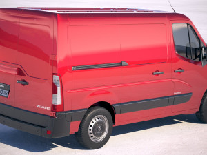 Renault Master Van 2018 Short Low 3D Модель