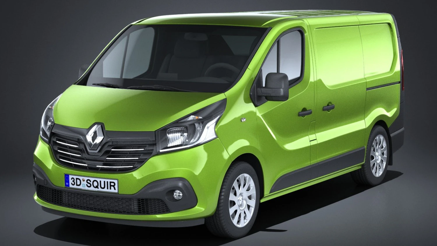 Renault Trafic Cargo 2015-2018 3D Model .c4d .max .obj .3ds .fbx .stl .blend 