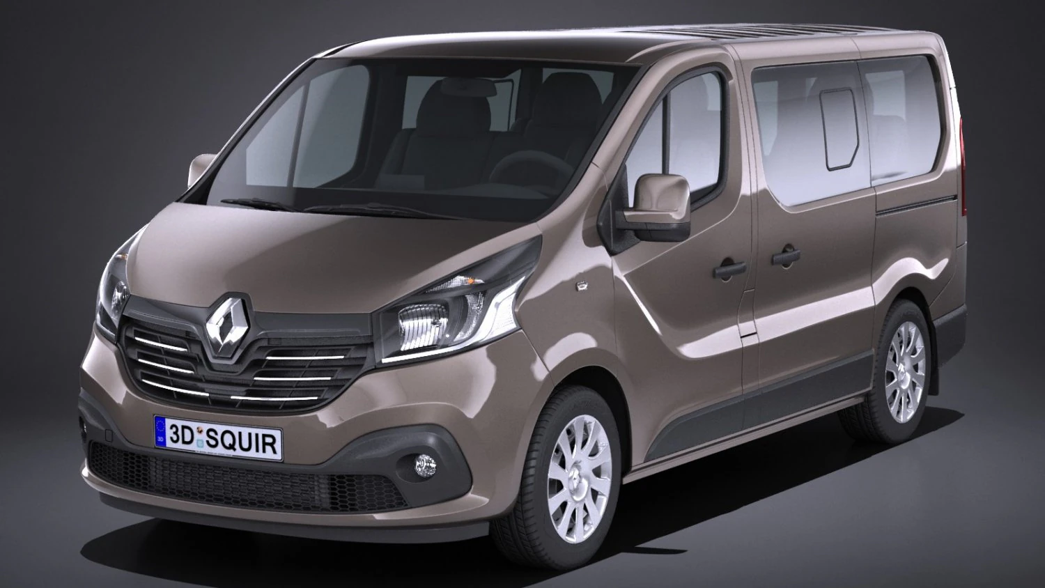Renault Trafic Passenger 2015-2018 3D Model .c4d .max .obj .3ds .fbx .stl .blend 