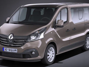 Renault Trafic Passenger 2015-2018 3D Model