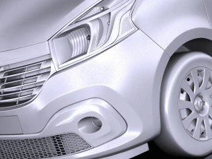 Renault Trafic Passenger 2015-2018 3D Model