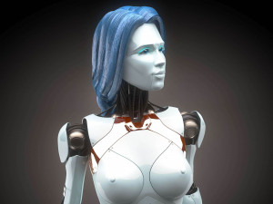 Robotic Woman Cyborg Realistic 3Dモデル