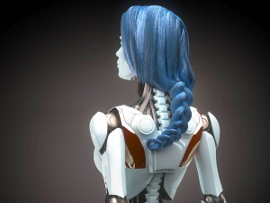 Robotic Woman Cyborg Realistic 3D 模型