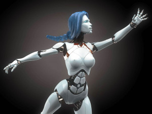 Robotic Woman Cyborg Realistic 3D 模型