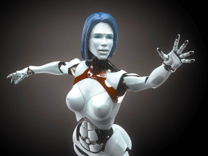 Robotic Woman Cyborg Realistic 3D 模型