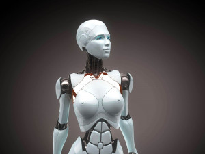 Robotic Woman Cyborg Realistic 3D 模型