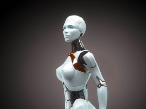 Robotic Woman Cyborg Realistic 3D 模型