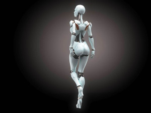 Robotic Woman Cyborg Realistic 3D 模型