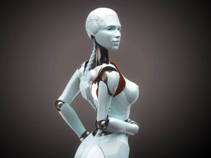 Robotic Woman Cyborg Realistic 3D 模型