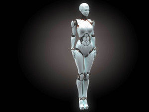 Robotic Woman Cyborg Realistic 3D 模型