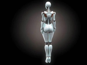 Robotic Woman Cyborg Realistic 3D Model
