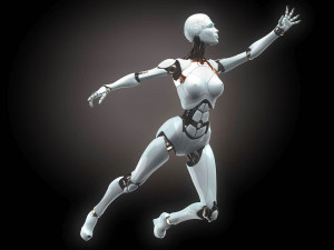 Robotic Woman Cyborg Realistic 3D 模型