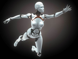 Robotic Woman Cyborg Realistic 3D 模型