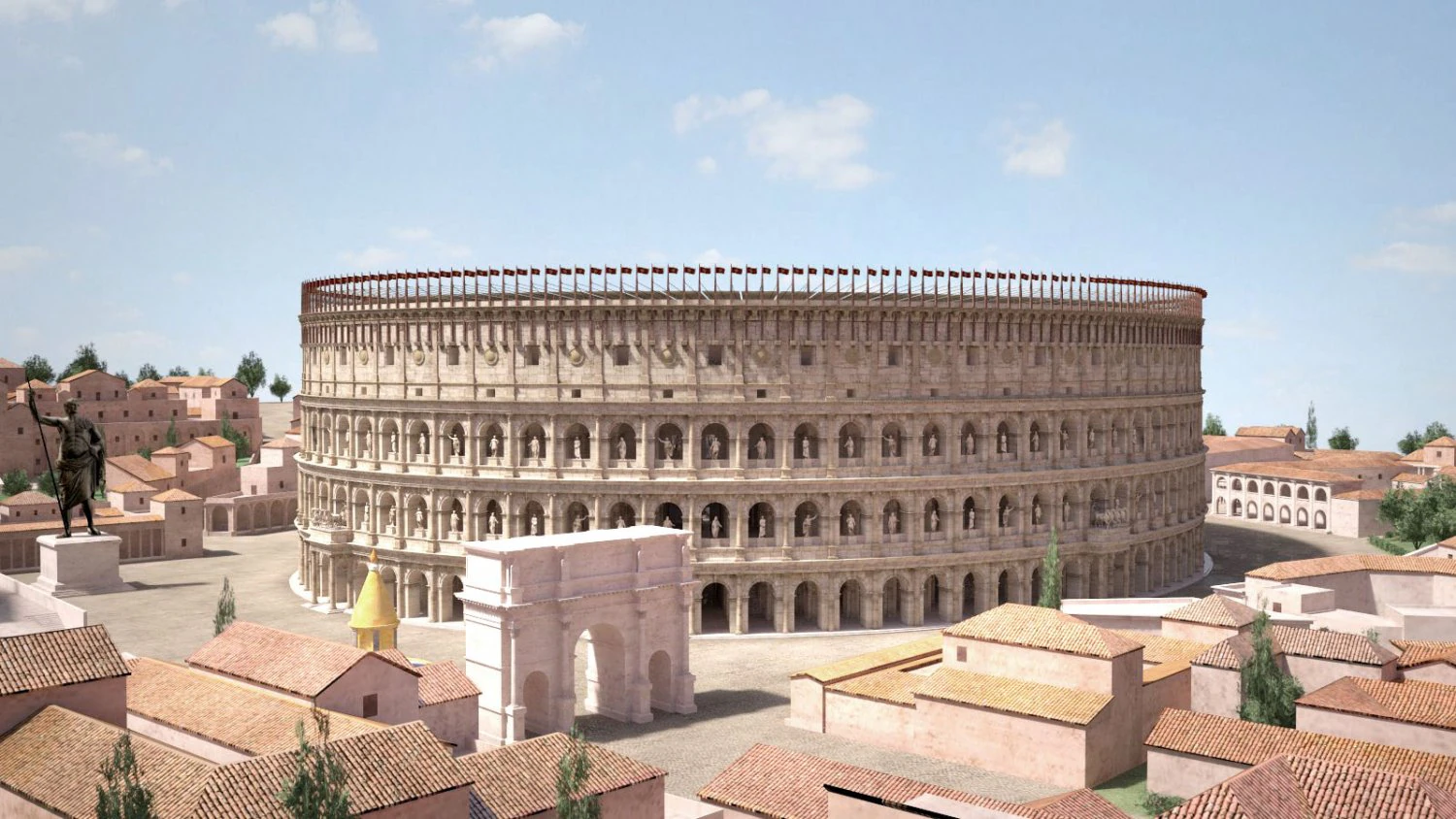 Roman Colosseum High Detailed 3D Model .c4d .max .obj .3ds .fbx .stl .blend 