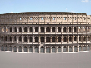 Roman Colosseum Ruins High Detail 3D Model