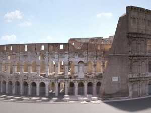 Roman Colosseum Ruins High Detail 3D Model