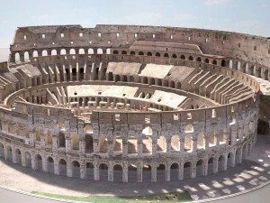 Roman Colosseum Ruins High Detail 3D Model