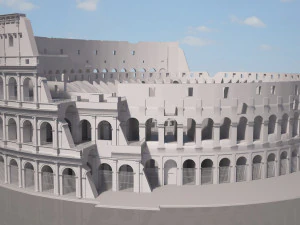 Roman Colosseum Ruins High Detail 3D Model