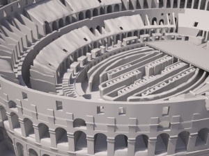 Roman Colosseum Ruins High Detail 3D Model
