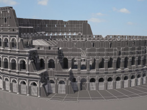 Roman Colosseum Ruins High Detail 3D Model