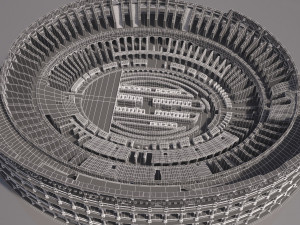 Roman Colosseum Ruins High Detail 3D Model