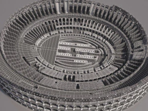 Roman Colosseum Ruins High Detail 3D Model