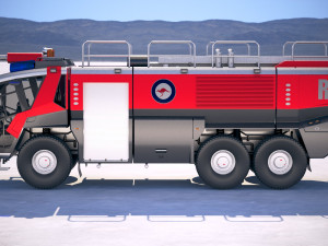 Rosenbauer Panther Firetruck 6x6 3D Model