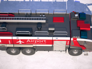 Rosenbauer Panther Firetruck 6x6 3D Model