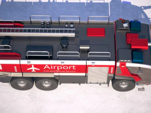 Rosenbauer Panther Firetruck 6x6 3D Model