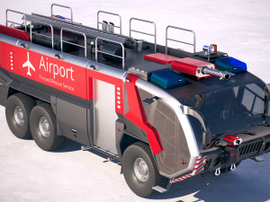 Rosenbauer Panther Firetruck 6x6 3D Model