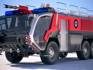 Rosenbauer Panther Firetruck 6x6 3D Model