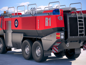 Rosenbauer Panther Firetruck 6x6 3D Model