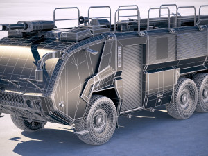 Rosenbauer Panther Firetruck 6x6 3D Model