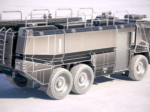 Rosenbauer Panther Firetruck 6x6 3D Model