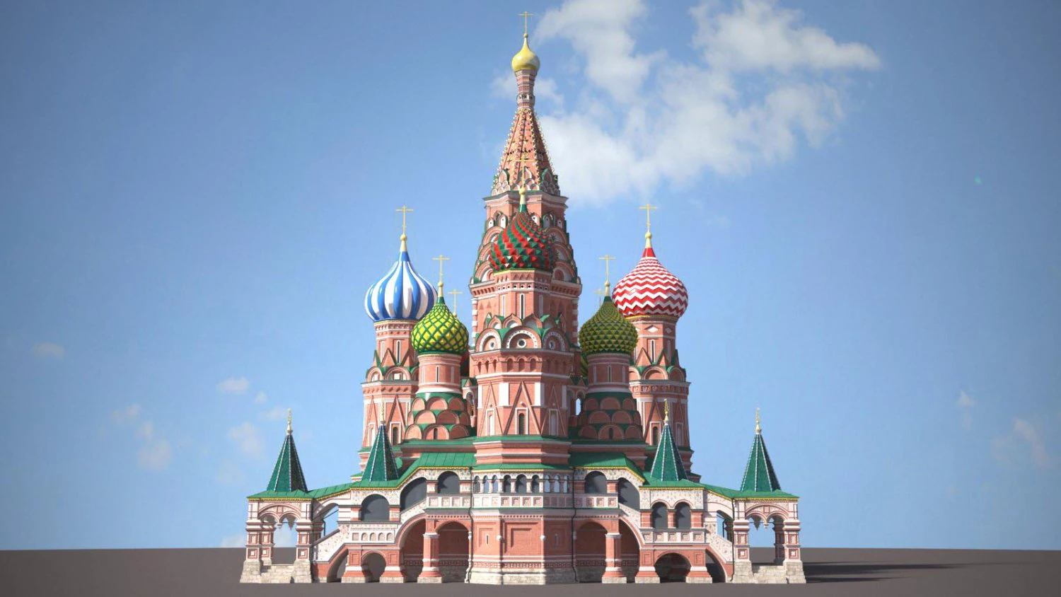 Saint Basils Cathedral 3D Model .c4d .max .obj .3ds .fbx .stl .blend