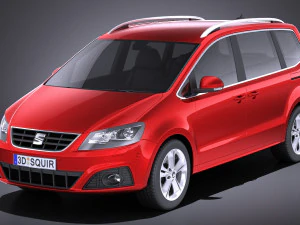 Seat Alhambra 2018 vray Modello 3D