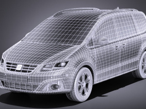 Seat Alhambra 2018 vray 3D Модель
