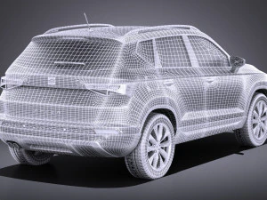 Seat Ateca 2018 vray 3D Model