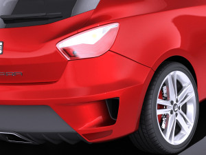 Seat Ibiza Cupra 3-door 2016 vray Model 3D