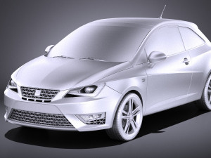 Seat Ibiza Cupra 3-door 2016 vray Model 3D