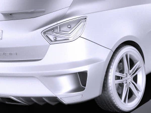 Seat Ibiza Cupra 3-door 2016 vray 3D Model