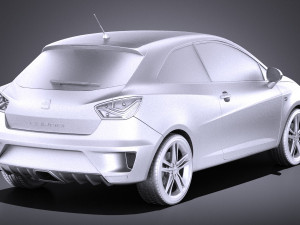 Seat Ibiza Cupra 3-door 2016 vray Model 3D
