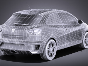 Seat Ibiza Cupra 3-door 2016 vray Model 3D