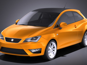 Seat Ibiza 3-door 2016 vray 3D Model