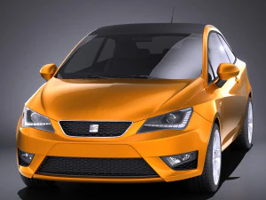 Seat Ibiza 3-door 2016 vray 3D Model