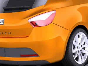 Seat Ibiza 3-door 2016 vray 3D Model