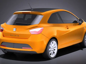 Seat Ibiza 3-door 2016 vray 3D Model