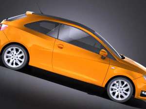 Seat Ibiza 3-door 2016 vray 3D Model