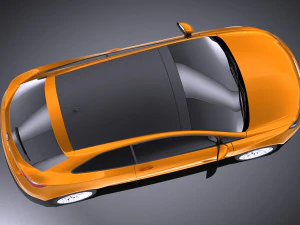Seat Ibiza 3-door 2016 vray 3D Model